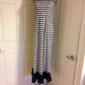 Cristina Love Maxi Dress Striped Chevron Dress